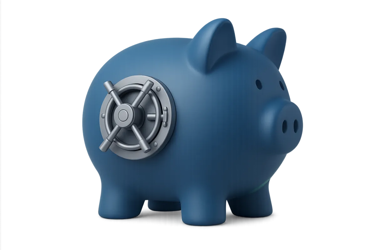 A secure piggy bank concept illustrating a MYGA