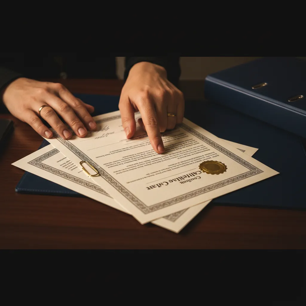Official SETA certification document representation