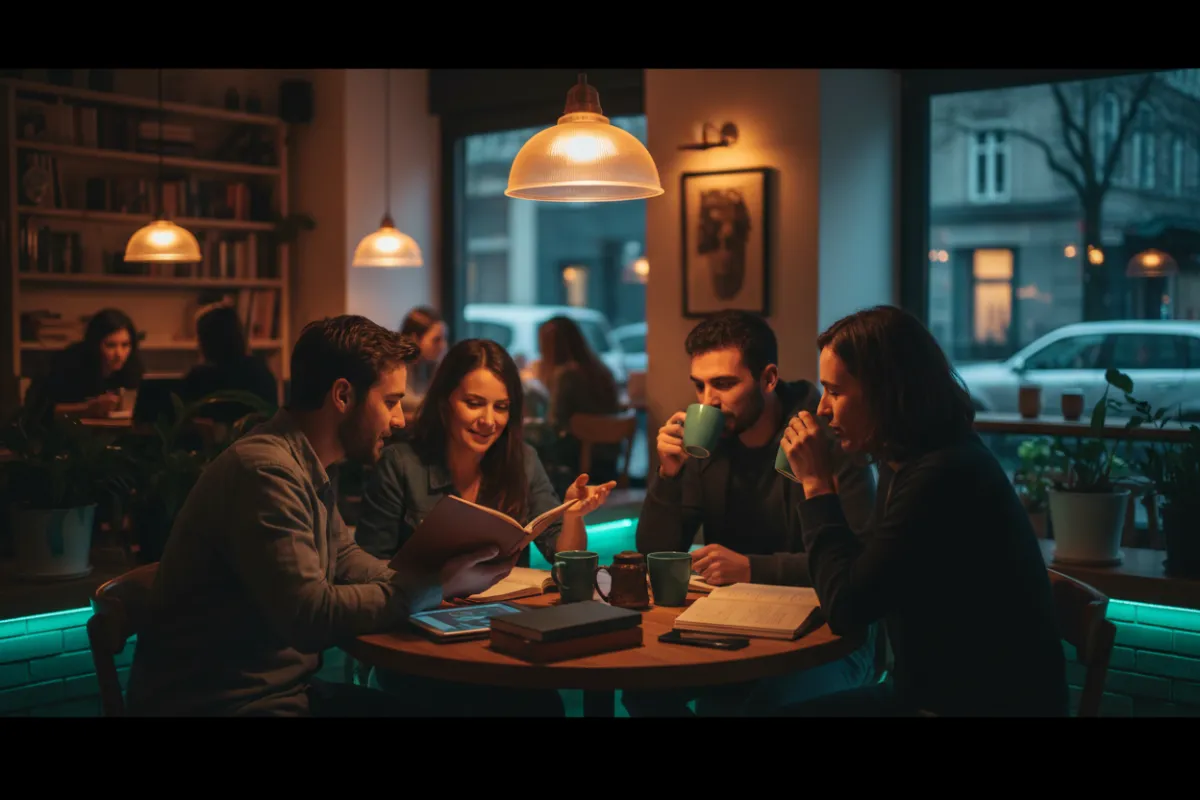 Small group discipleship at coffee shop