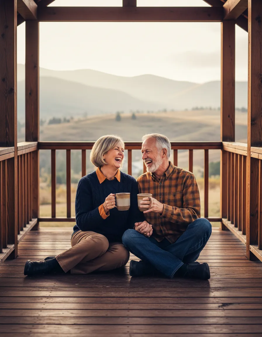Active seniors enjoying their beautiful Denver home