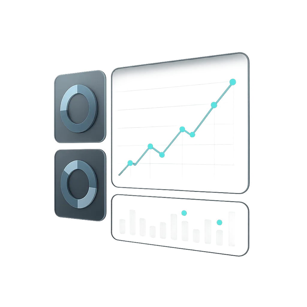 Executive leader analyzing real-time personal growth and revenue metrics