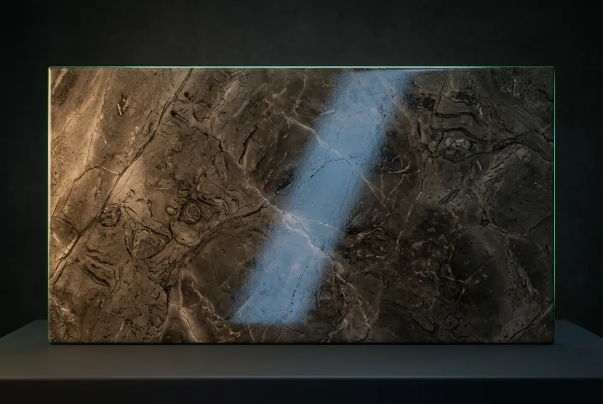 Restored and sealed natural stone surface displaying rich luster and depth
