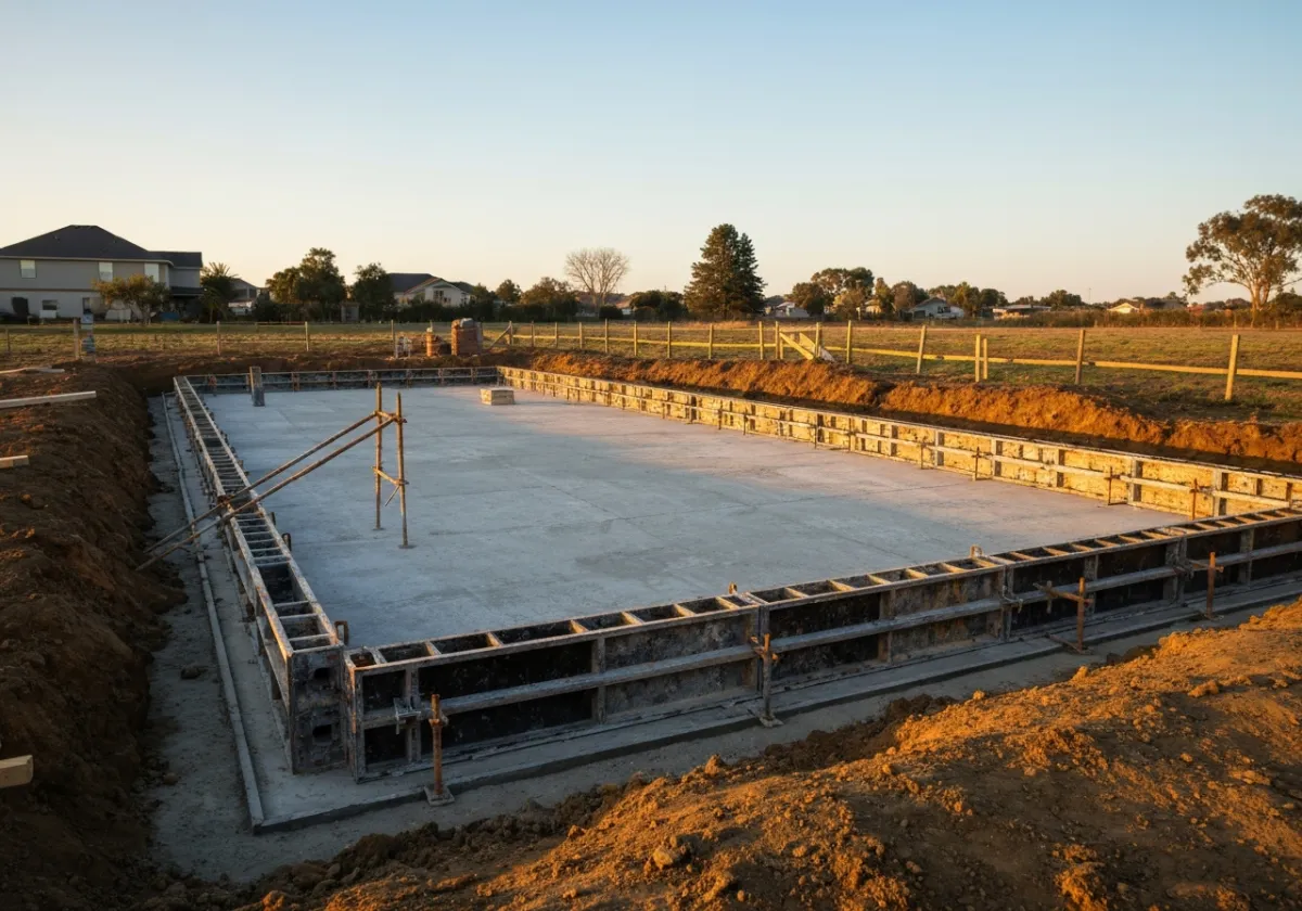 High-performance architectural concrete foundation work