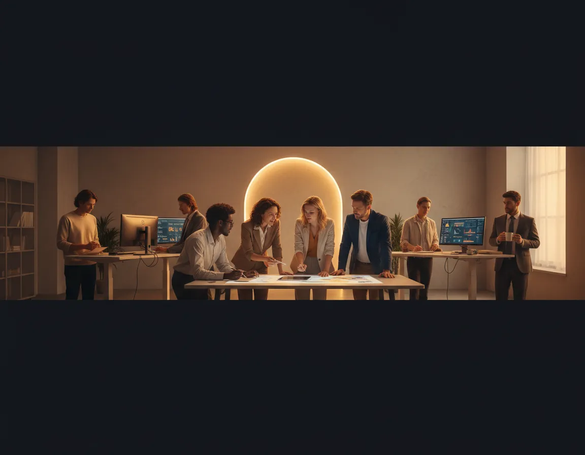 Our team at work showcasing excellence