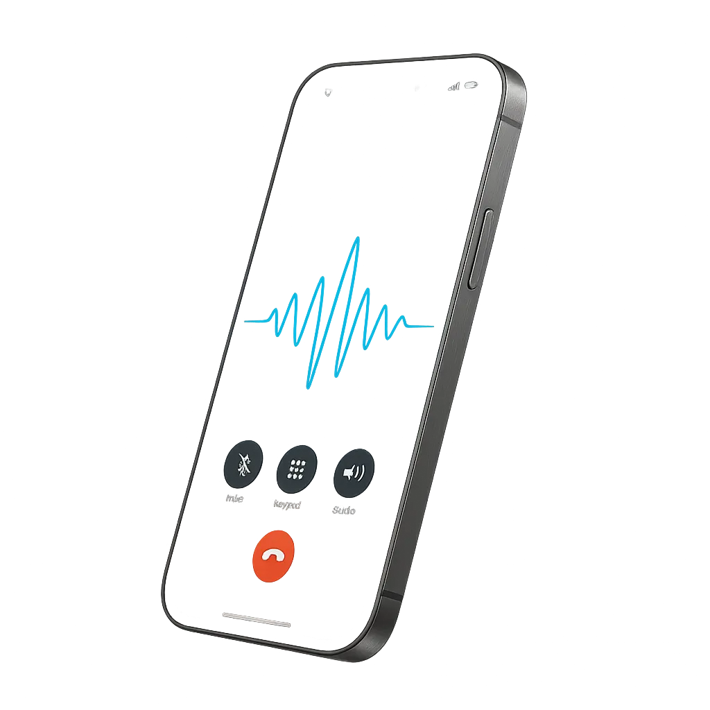 AI Receptionist Call Interface Mockup