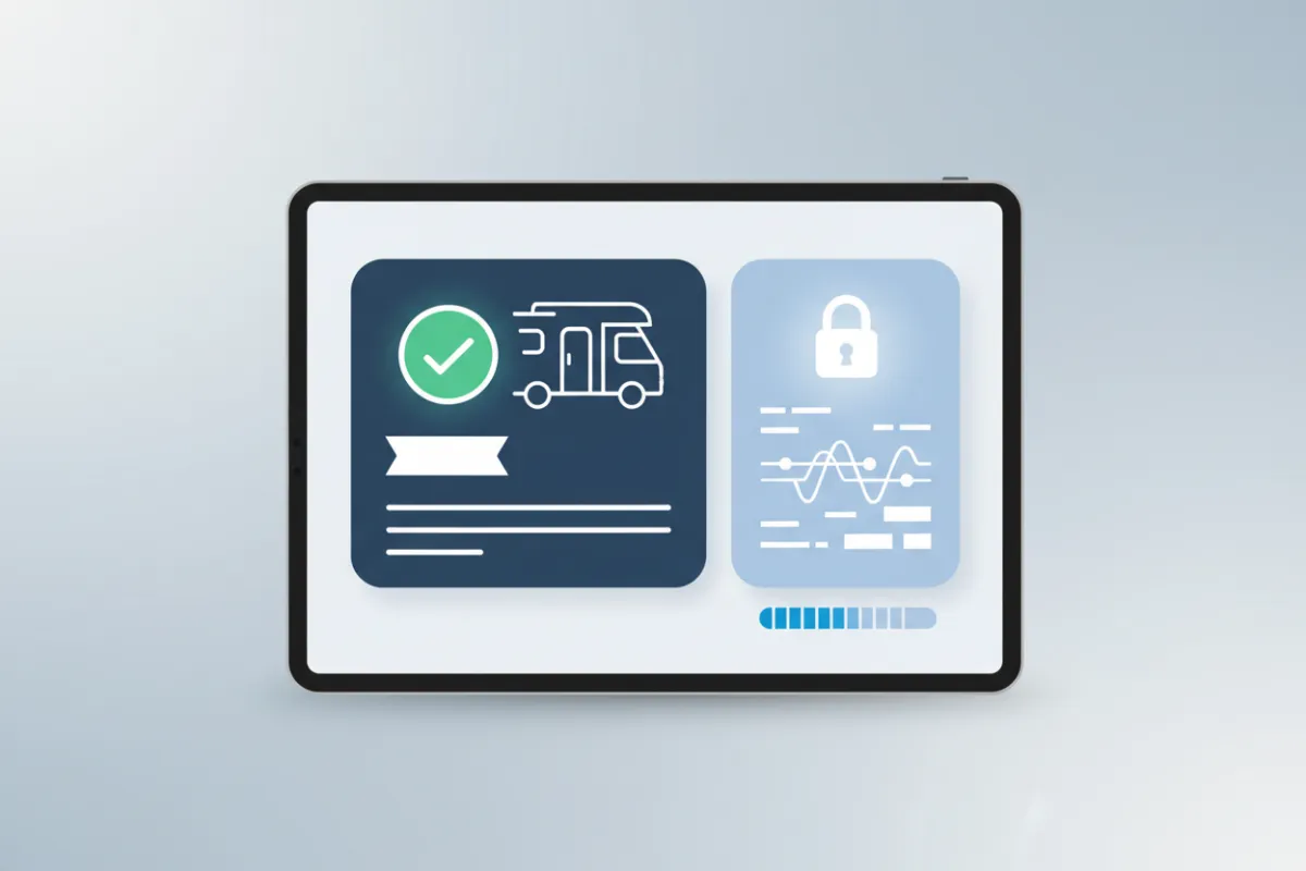 Secure online booking for RV repair