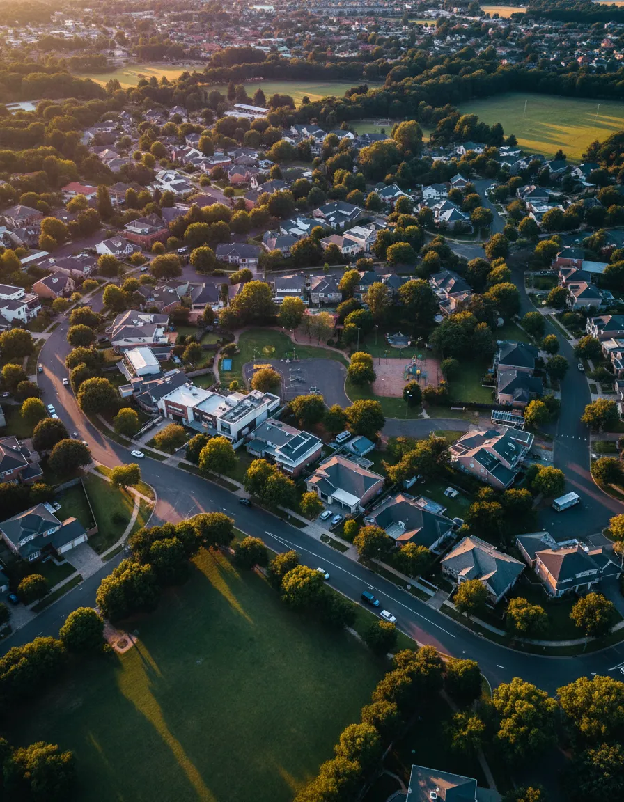 Aerial view of Midstream community
