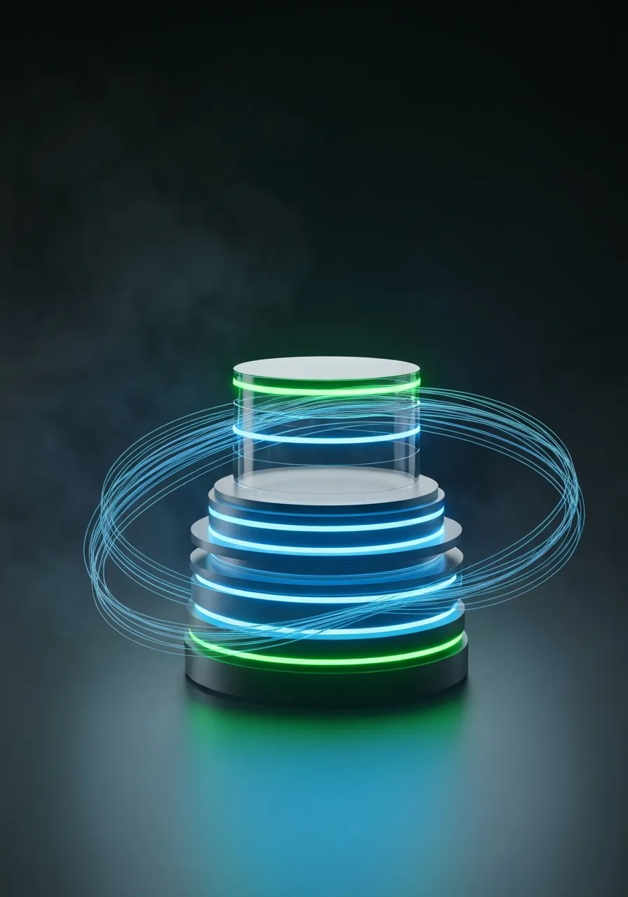 Sleek modern AI technology visualization