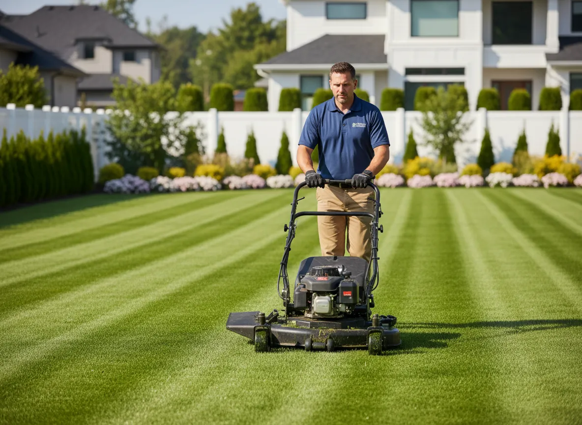 Professional lawn mowing service