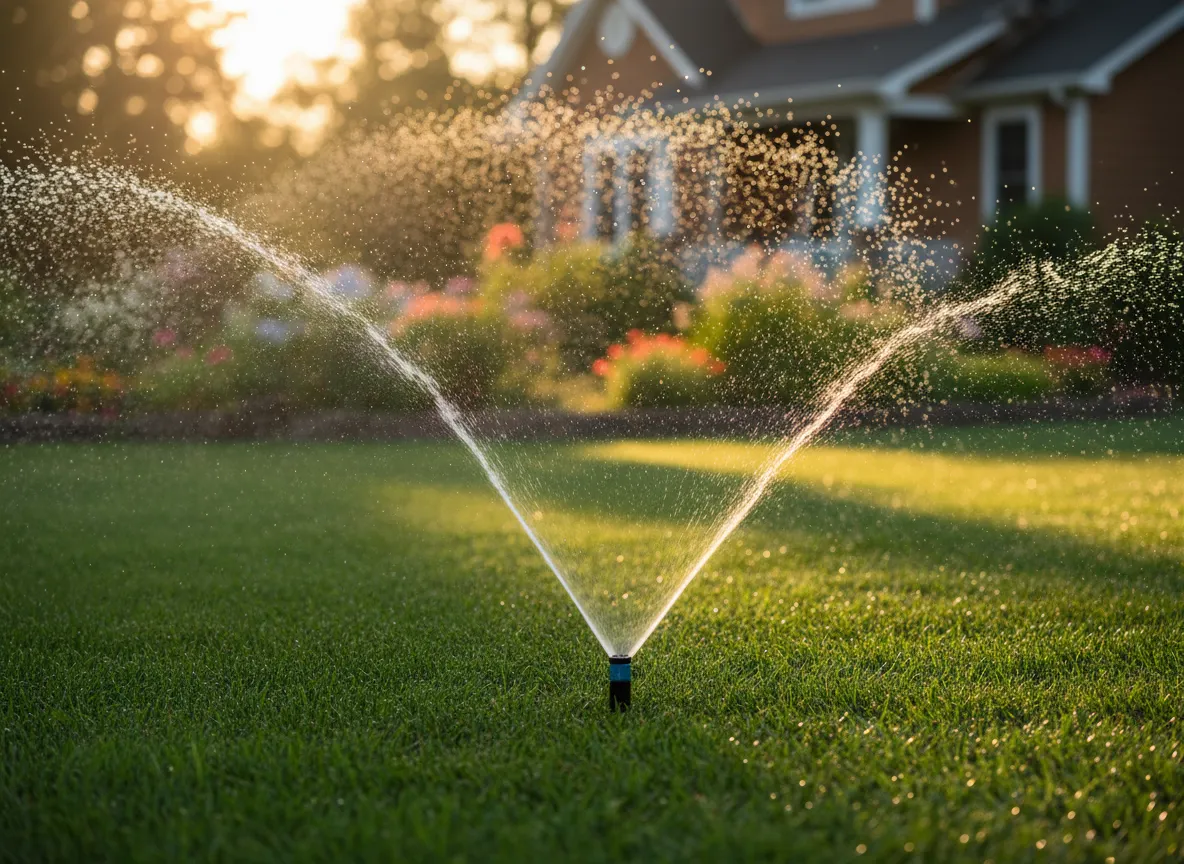 Automatic lawn irrigation sprinklers