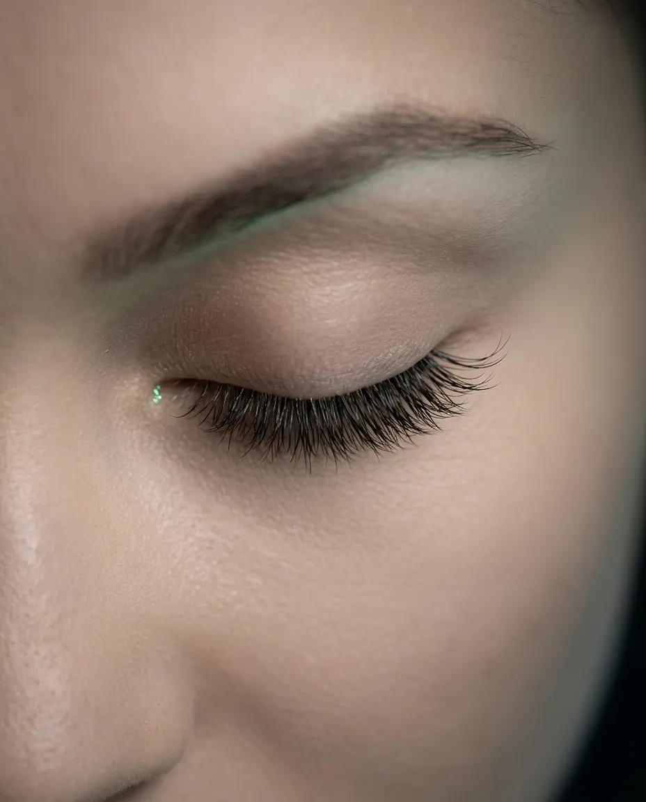 Classic eyelash extension set result on client