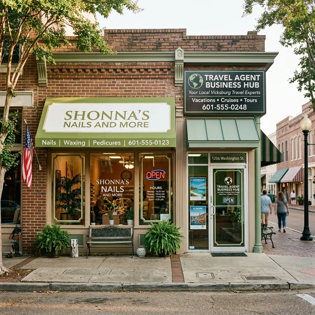 Welcoming local business setting in Vicksburg, Mississippi reflecting community entrepreneurship and client service