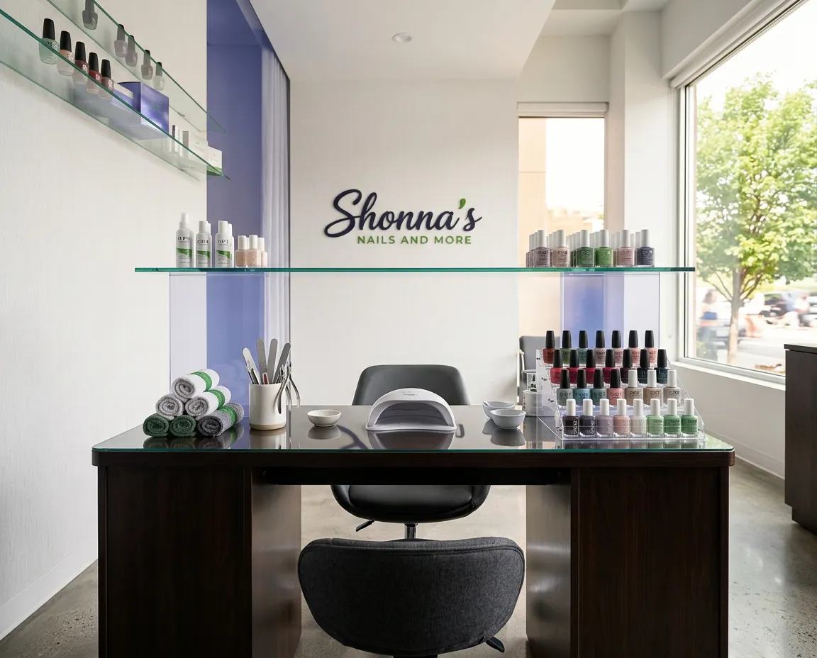Professional salon environment and beauty workstation at Shonna's Nails and More in Vicksburg MS