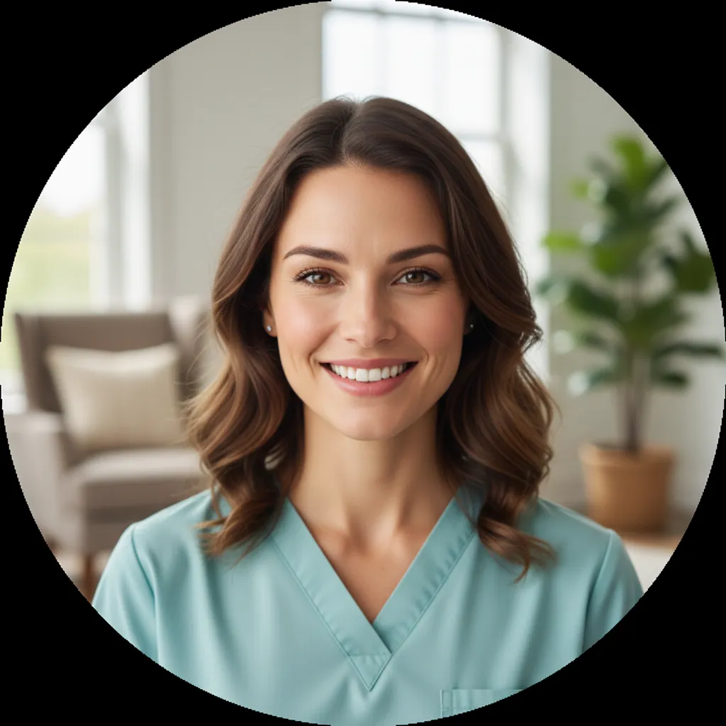 Smiling home caregiver