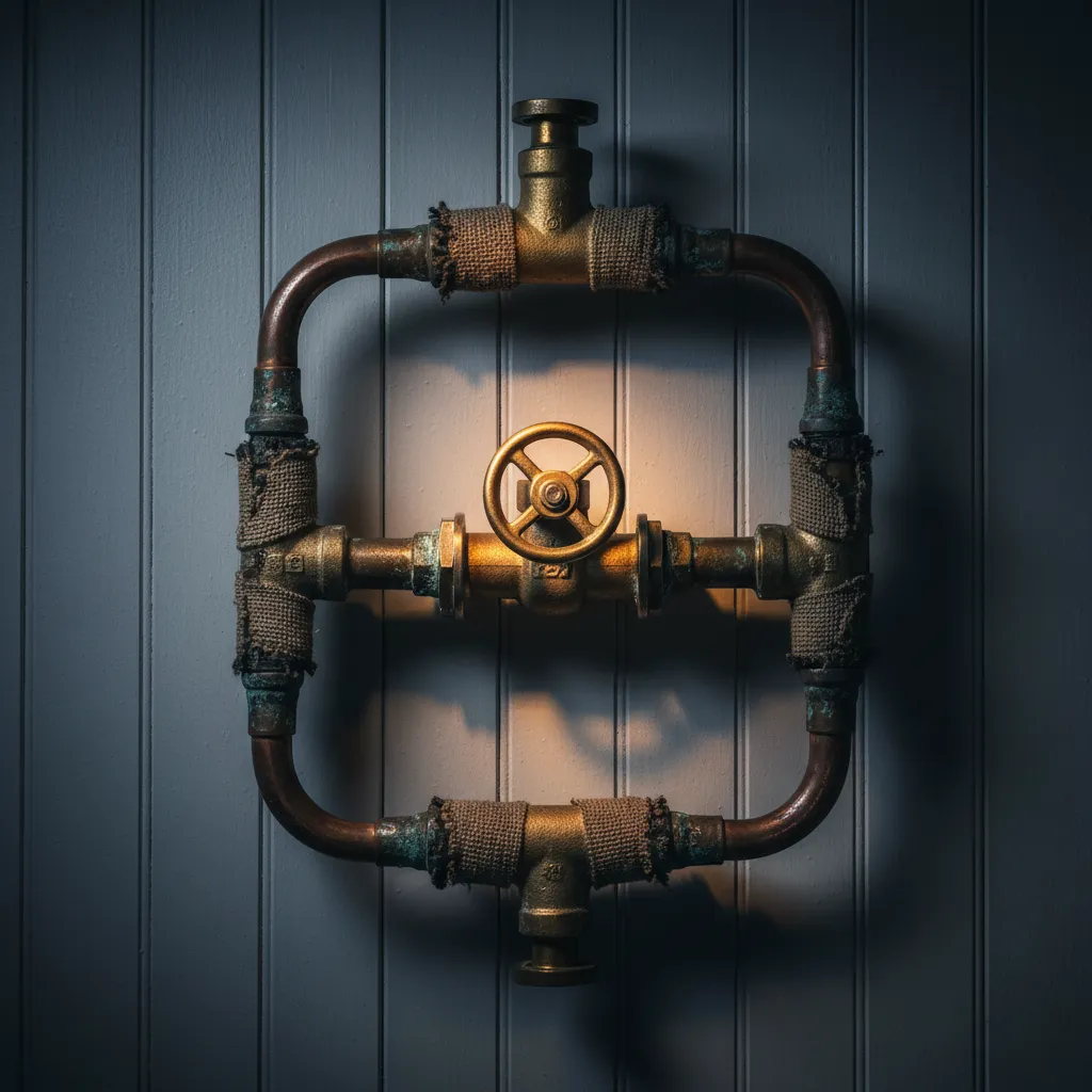 Original bungalow plumbing components