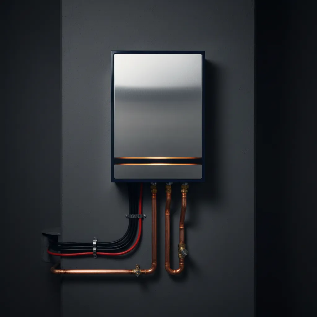 Modern tankless water heater upgrade