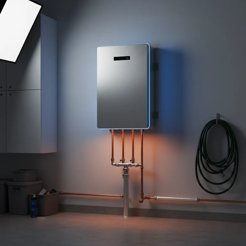 Modern tankless water heater installation in Suffolk County, NY