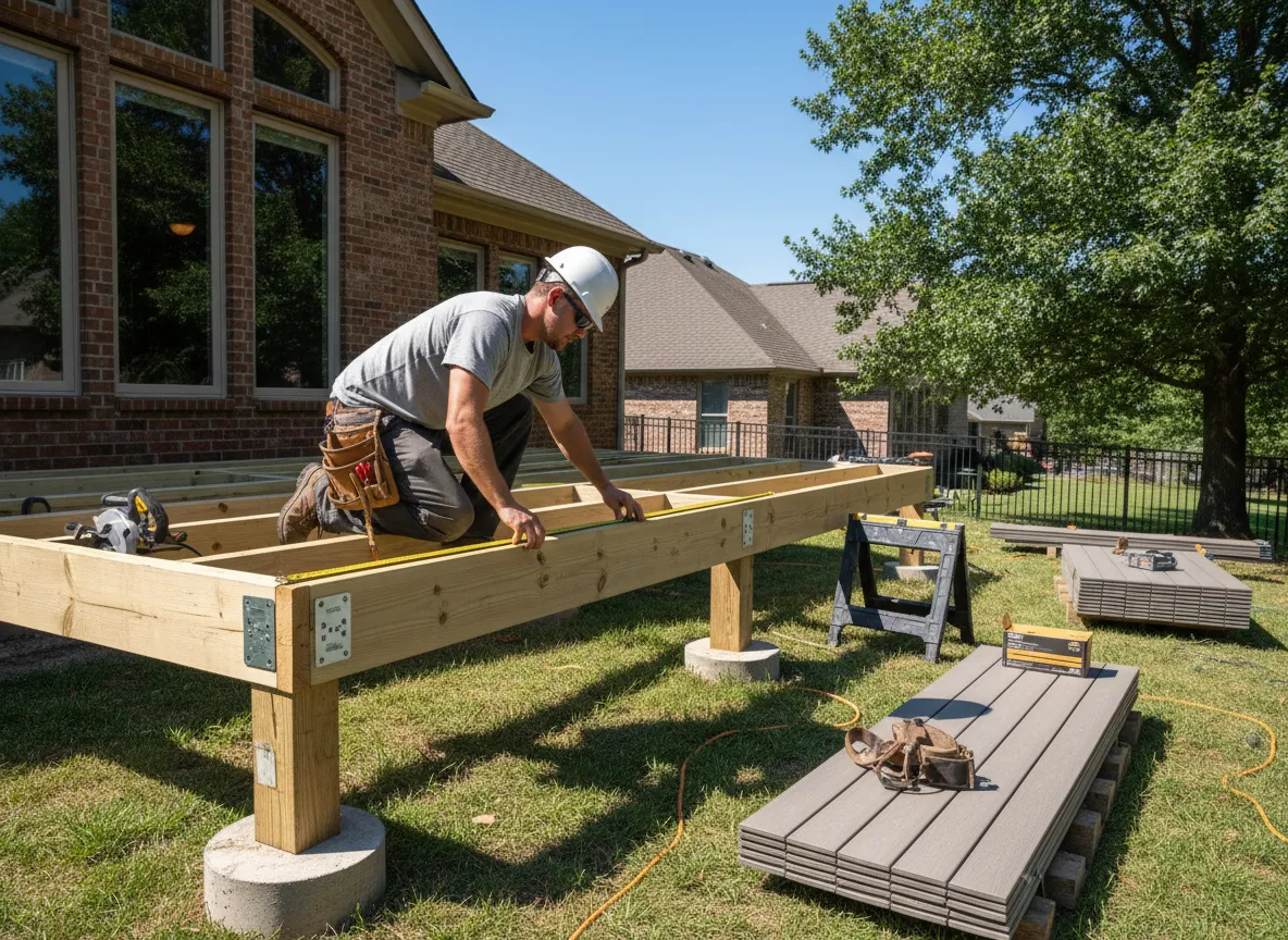 Trex deck framing and construction by Nashville deck contractor