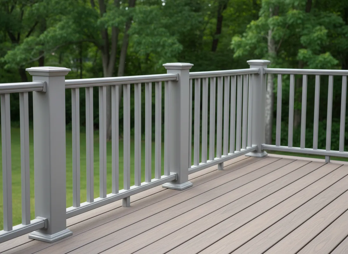 Trex railing installation on a Nashville composite deck