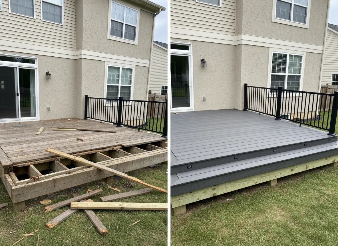 Trex deck replacement for an old wood deck