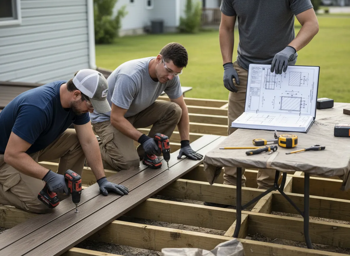 Trex deck installation guide with professional crew