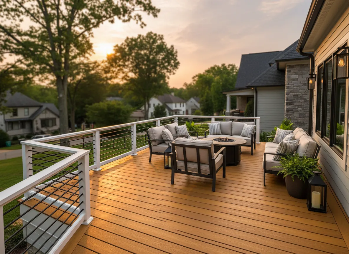 Trex deck installation Nashville by professional composite deck builders at Charlie Company
