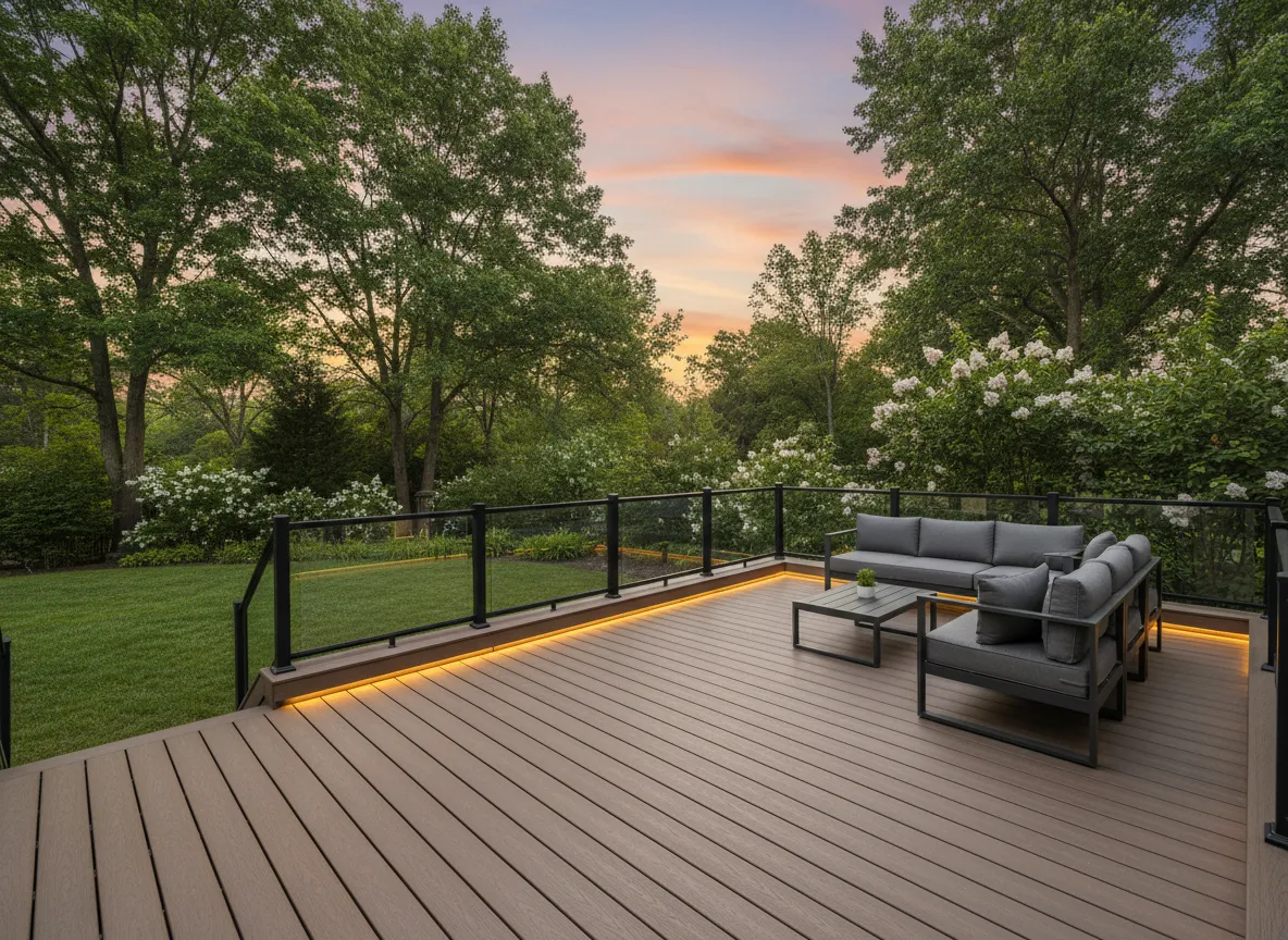 Trex deck installation Nashville composite backyard deck by Charlie Company