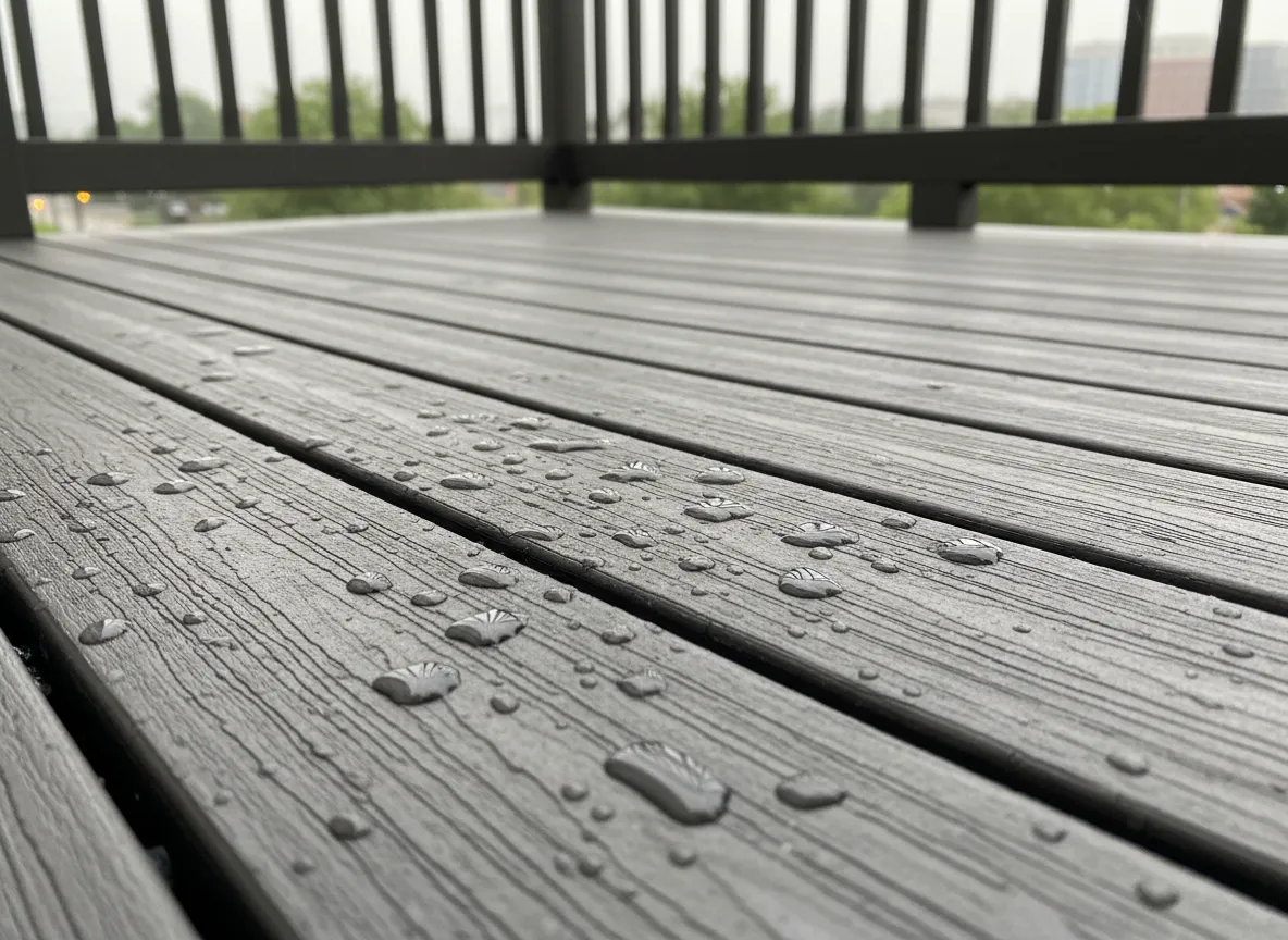 Trex deck railing design on durable composite deck built in Nashville Tennessee