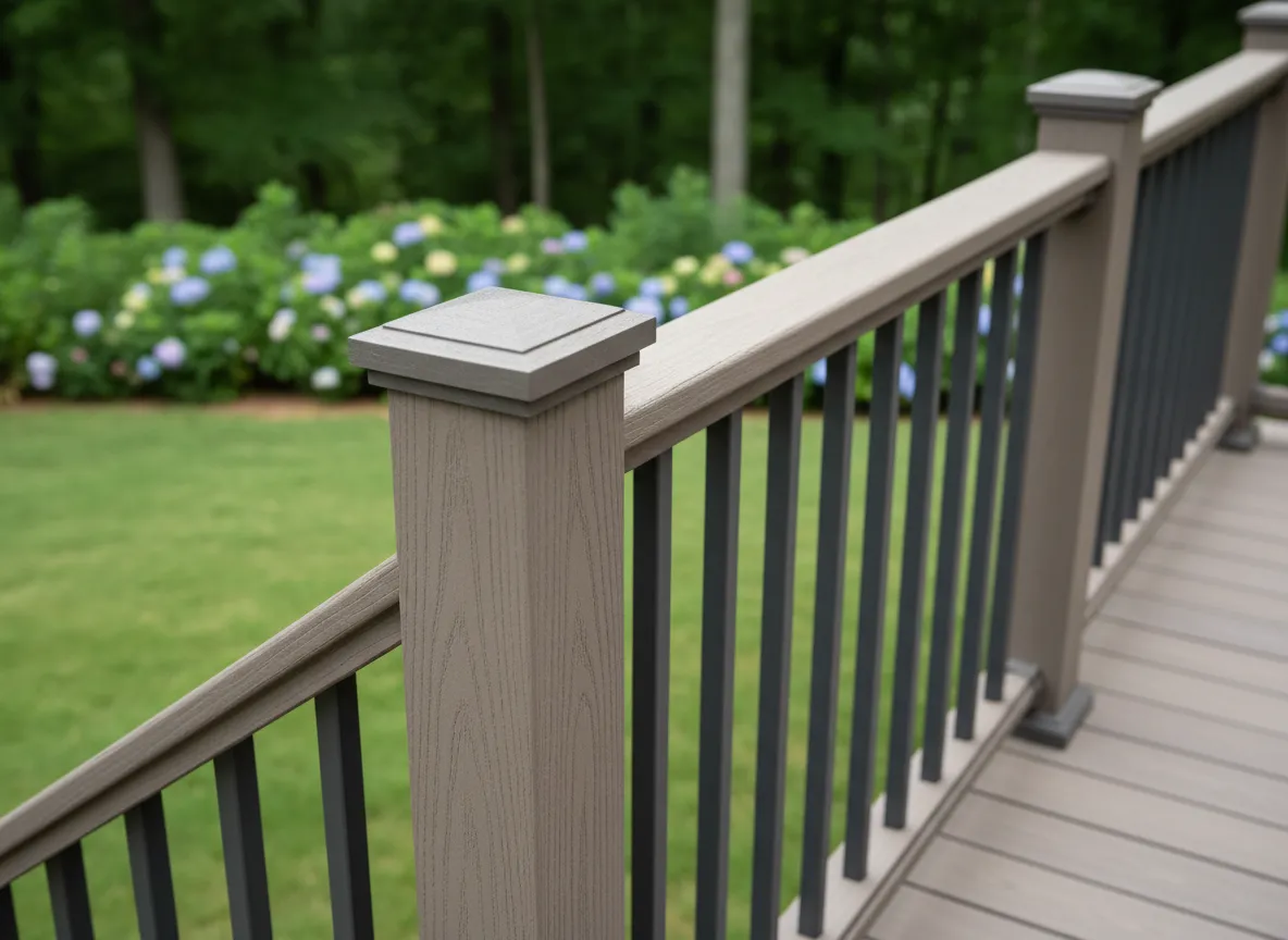 Trex deck railing Nashville close-up detail of composite balusters