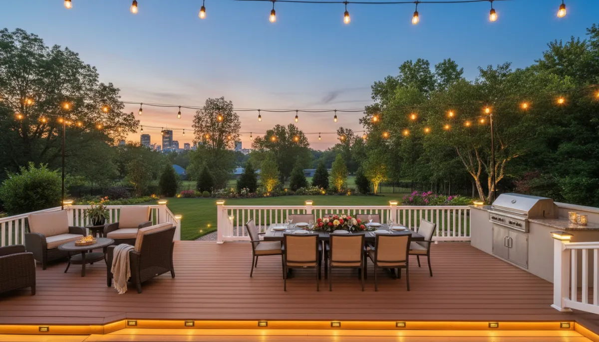 Trex backyard deck Nashville designed for modern outdoor entertainment