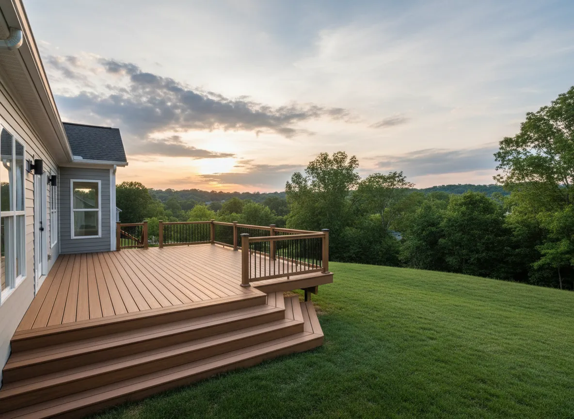 Composite Trex deck installation serving Nashville Franklin Brentwood Murfreesboro and Hendersonville