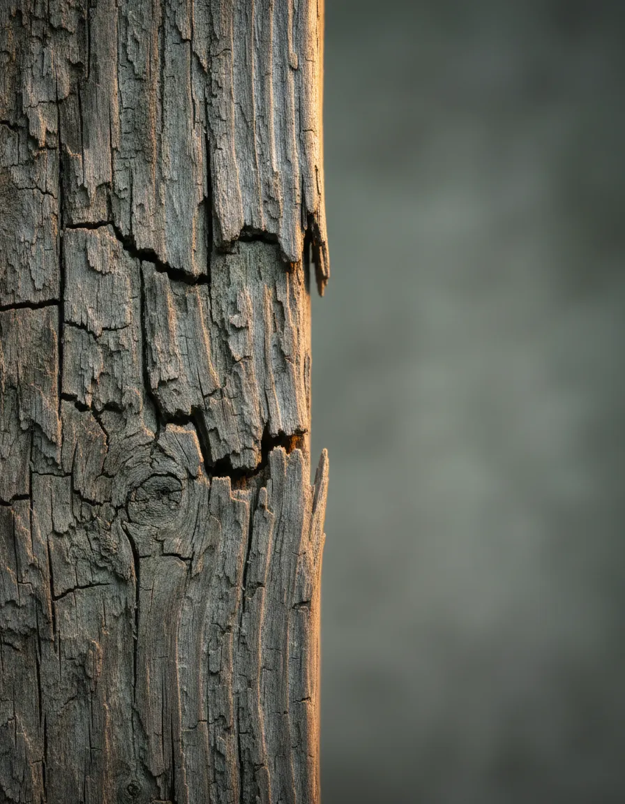 Close up of weathered, splintering deck wood needing professional restoration