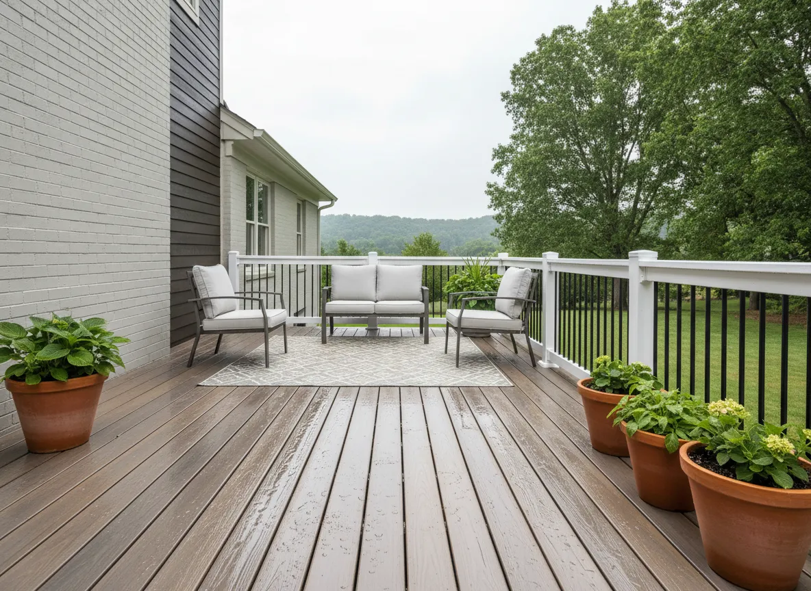 Low maintenance Trex deck built by trusted Nashville deck contractors