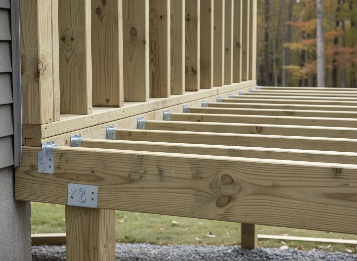 Trex deck framing installation by Nashville deck builders ensuring long-term composite deck performance