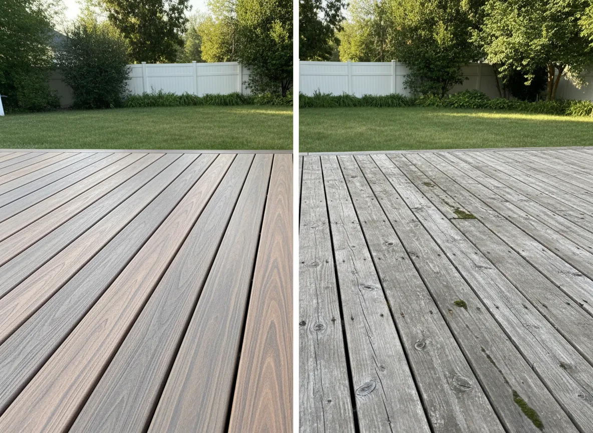 Low maintenance Trex deck compared to traditional wood decking in Nashville