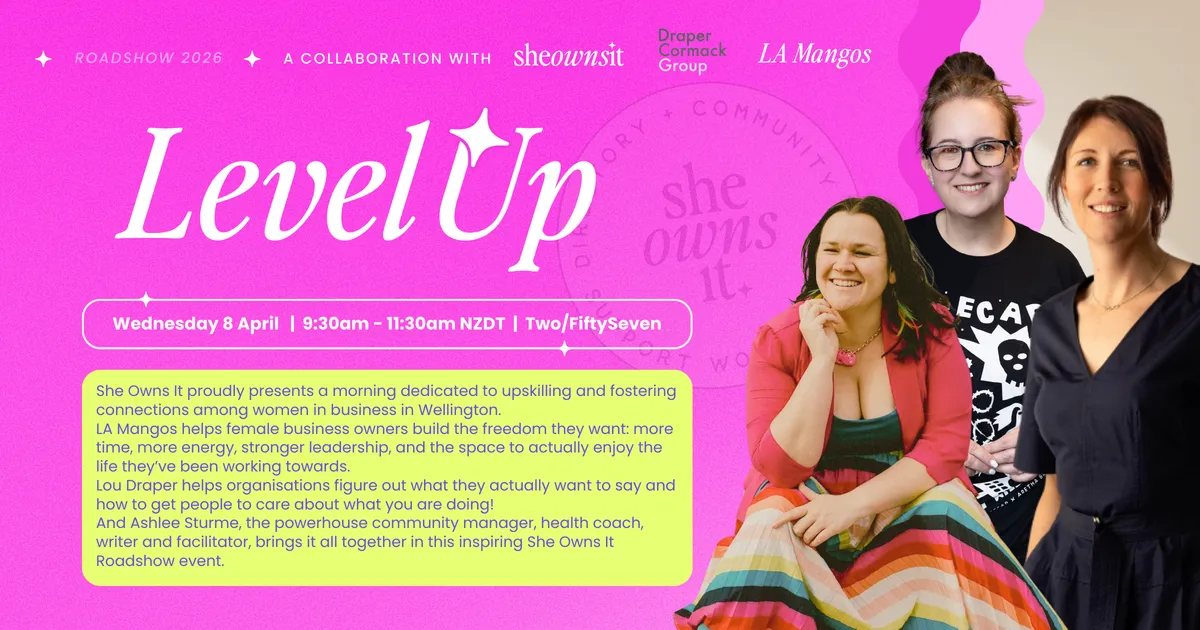 She Owns It Wellington Event Promo
