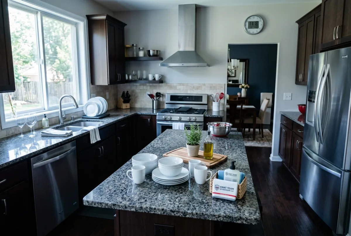 Spotless Modern Kitchen Housekeeping Project in Jackson MI