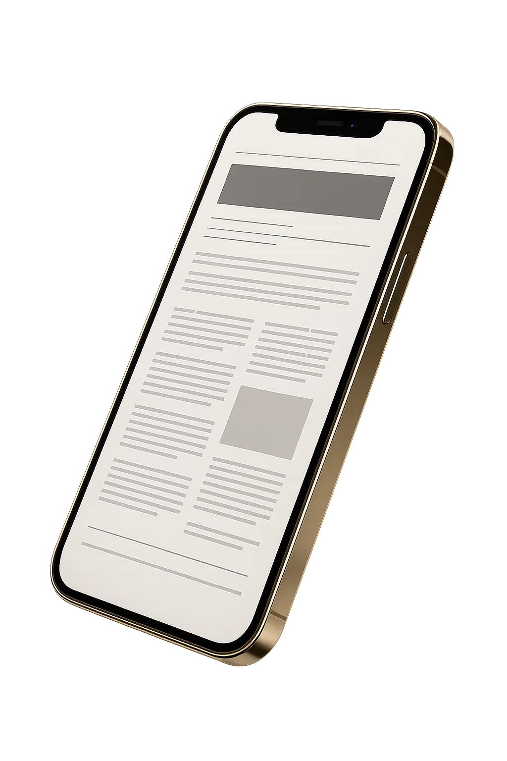 Smartphone mockup cutout displaying 30 Taglish Caption Templates PDF preview on screen