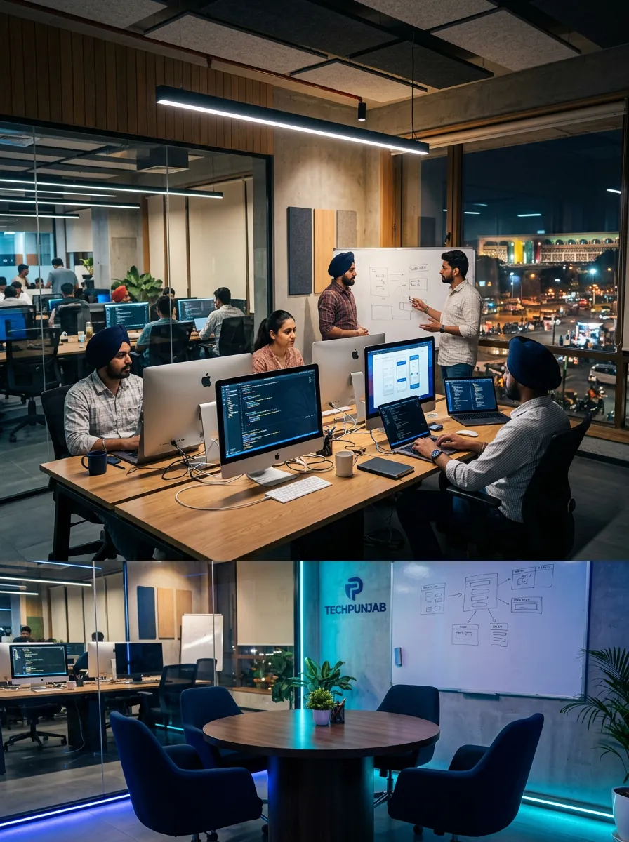 Modern technology office space and collaborative workspace in Punjab