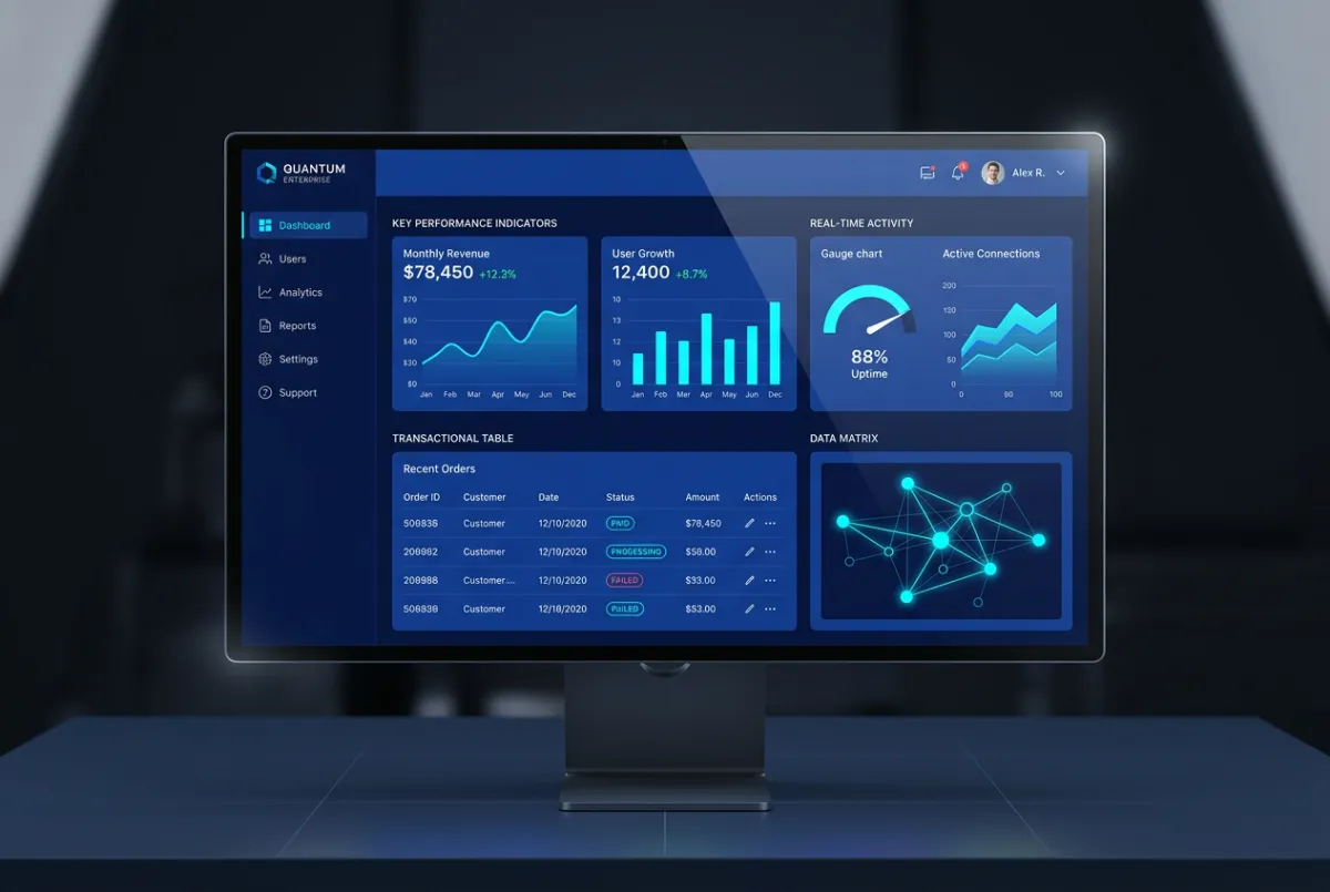 MLM Software Project - Enterprise Matrix Dashboard Mockup