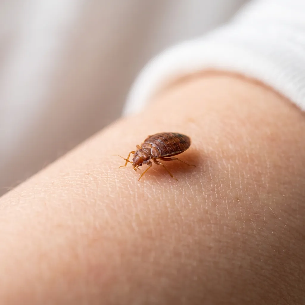 A bed bug on skin