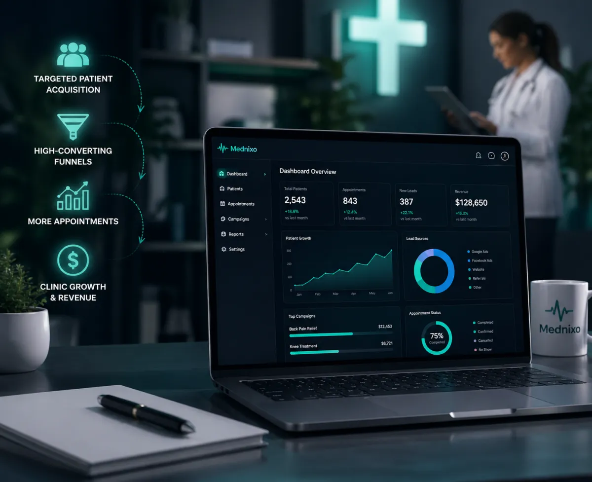 AI-Powered Patient Acquisition Interface Mockup