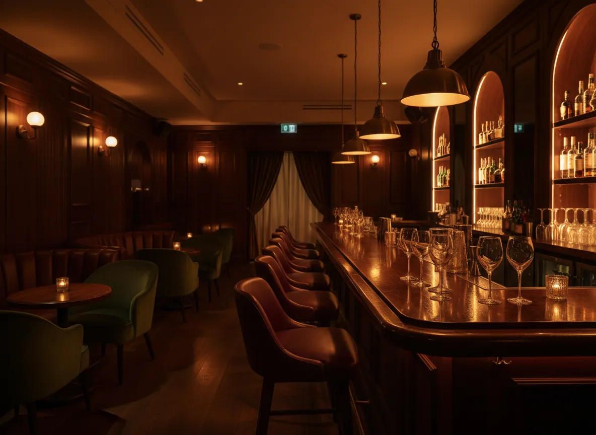 Hidden New York bar interior