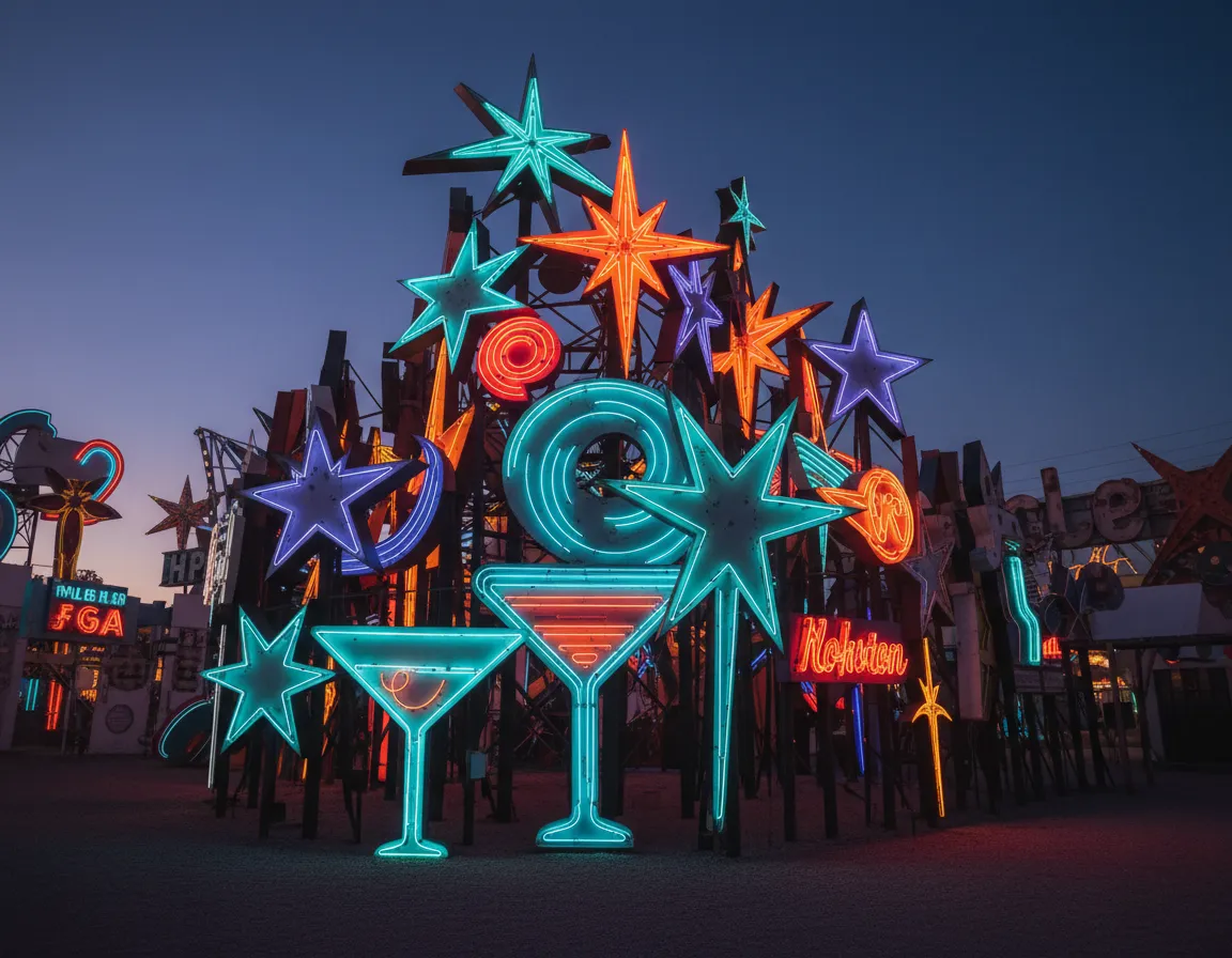 Neon Museum Las Vegas with vintage signs