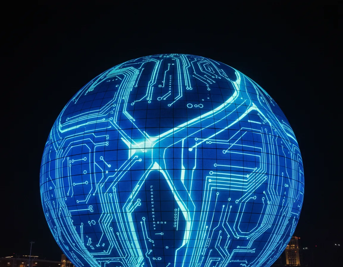 Las Vegas Sphere LED display close up