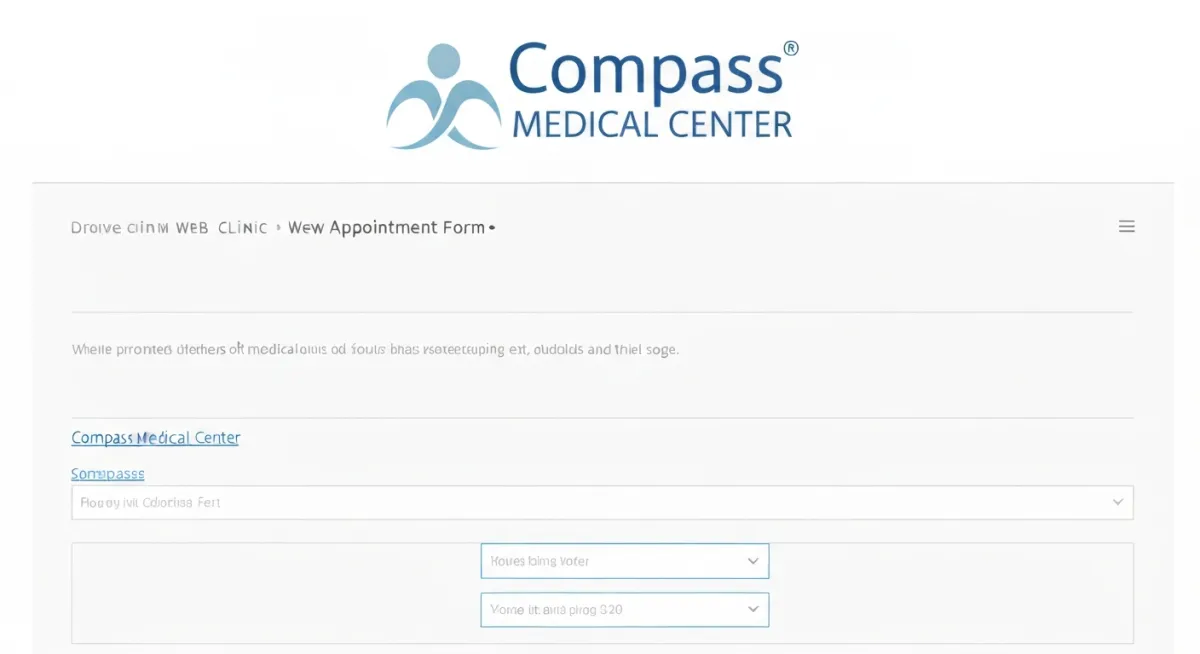 Compass Medical Center logo positioned at the top of the appointment form