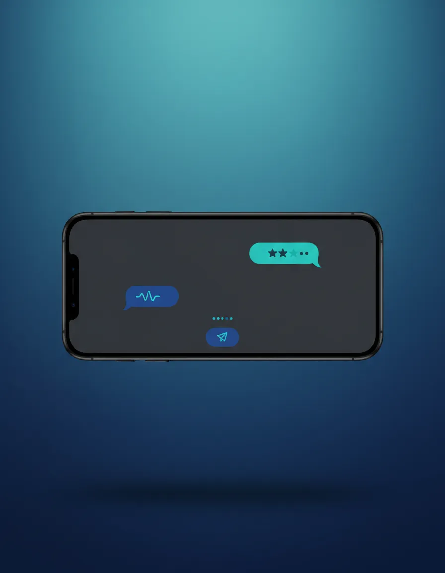 Automated text message review requests on a phone