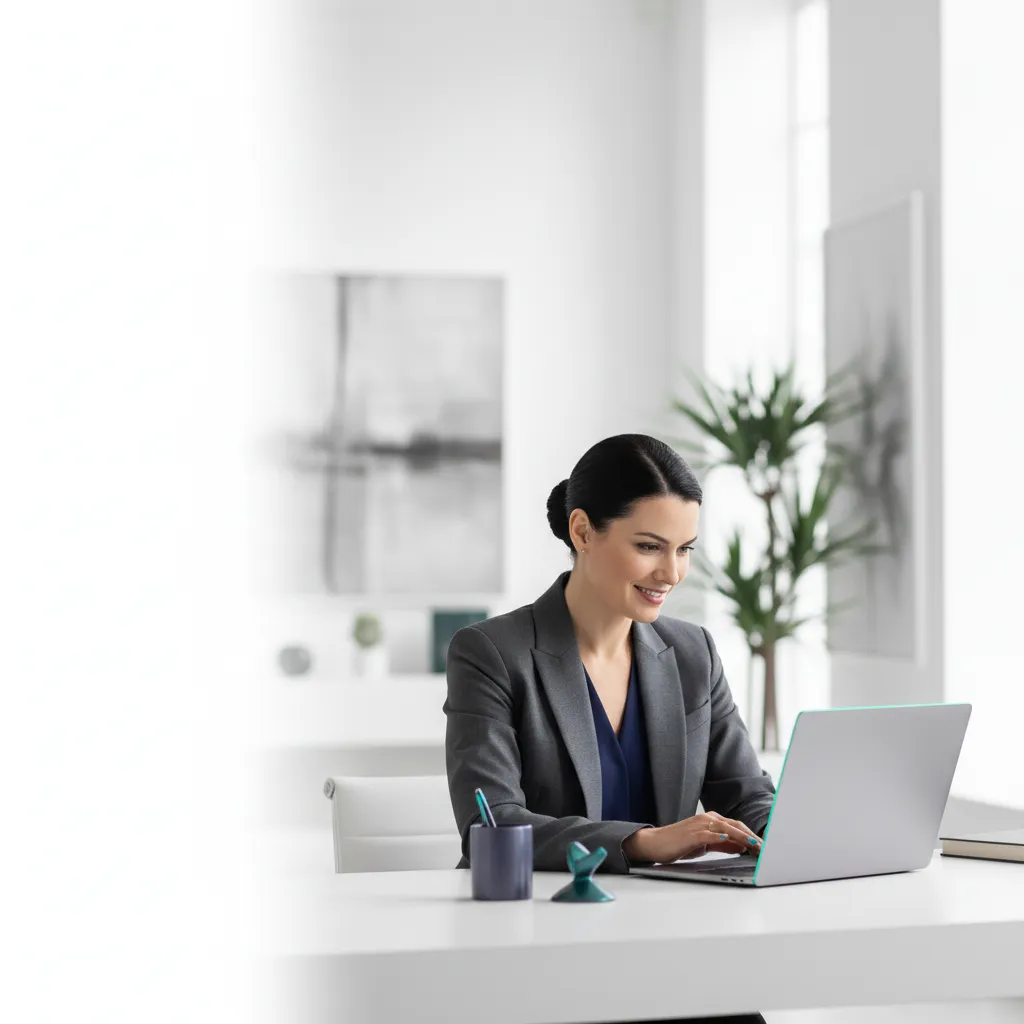 Modern professional interface or person engaging with a customer