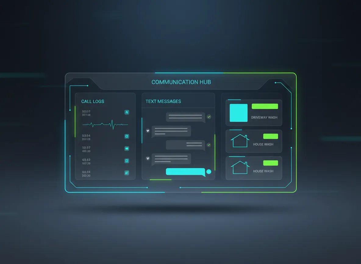Better Solutions AI dashboard for pressure washing communication