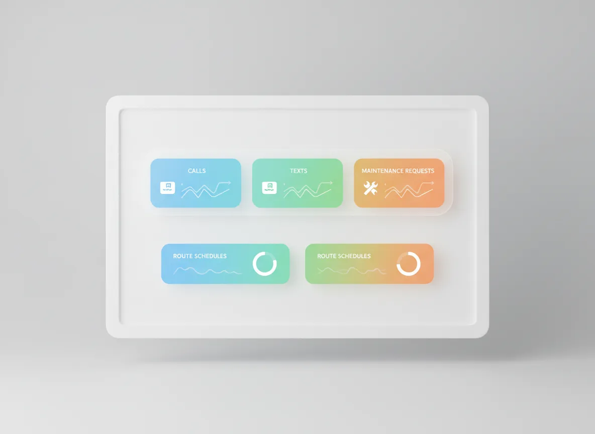 Pool service AI communication dashboard preview